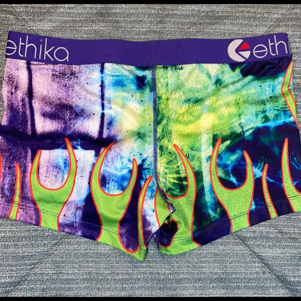Ethika Green Flame Gym Shorts/Spandex